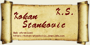 Kokan Stanković vizit kartica